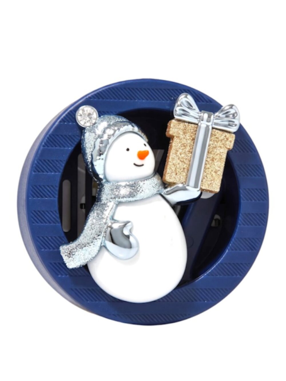 Bath & Body Works Snowman With Gift Box Vent & Visor Car Clip Fragrance Holder